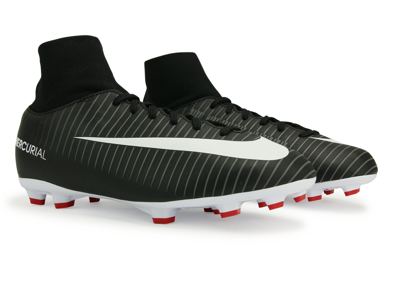 Nike Kids MercurialX Victory VI Dynamic Fit FG Black/White/Dark Grey