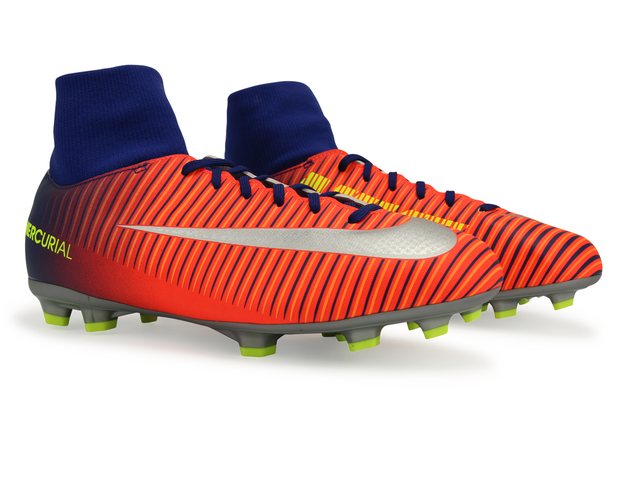 Nike Kids MercurialX Victory VI Dynamic Fit FG Deep Royal Blue/Chrome/Total Crimson