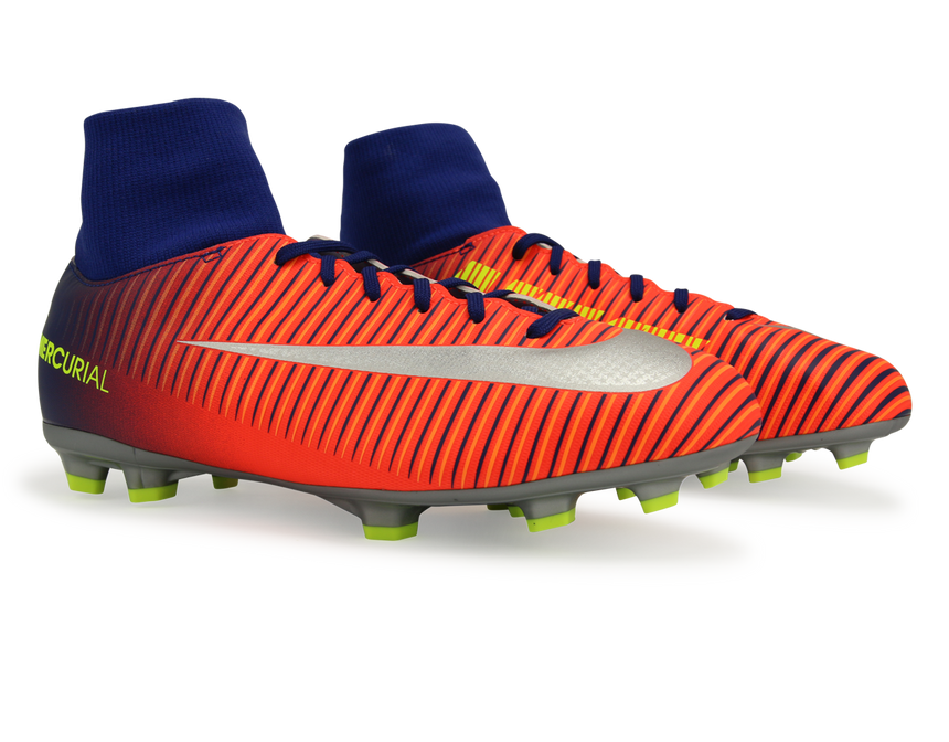 Nike Kids MercurialX Victory VI Dynamic Fit FG Deep Royal Blue/Chrome/Total Crimson