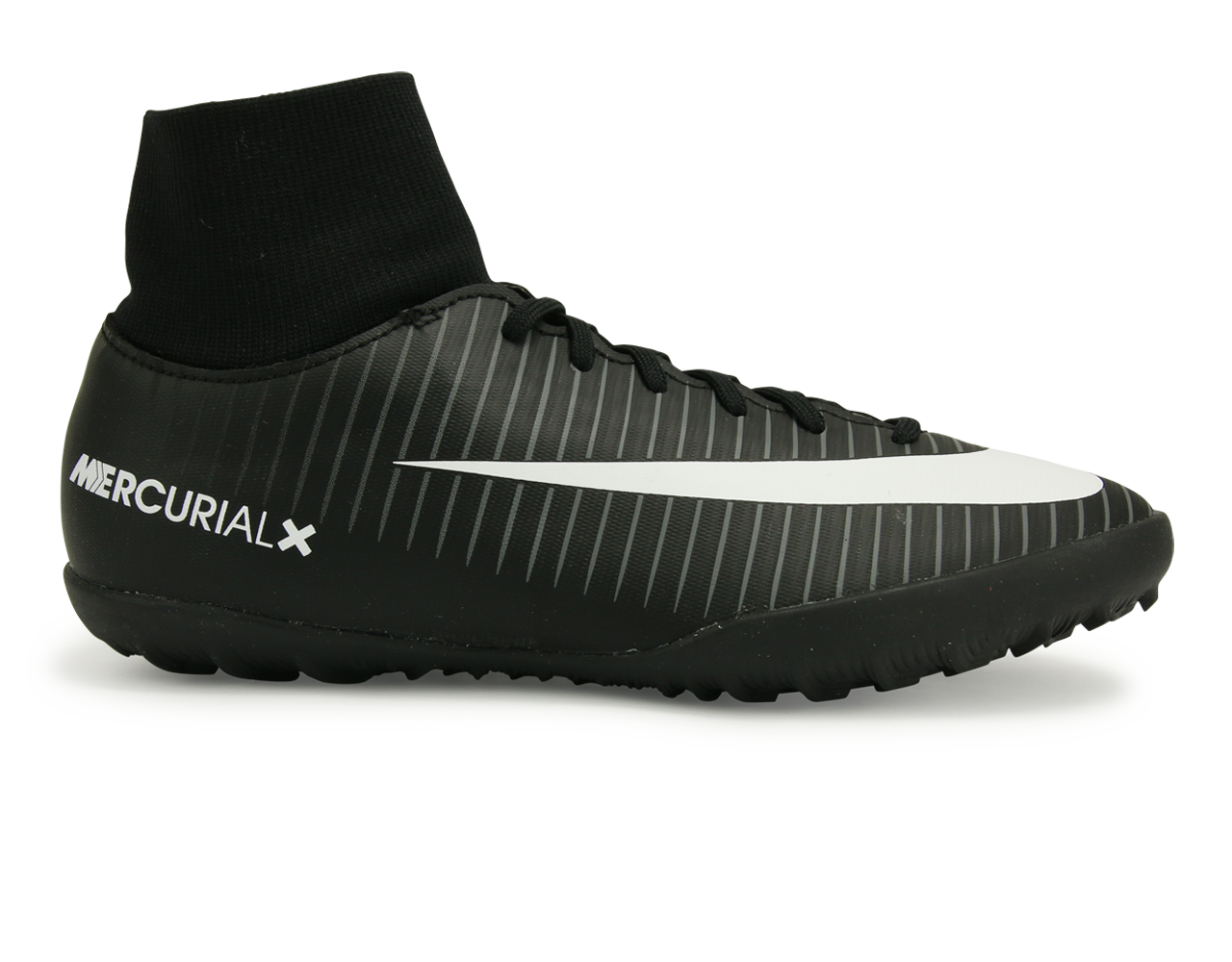 Nike Kids MercurialX Victory VI Dynamic Fit Turf Soccer Shoes Black/White/Dark Grey