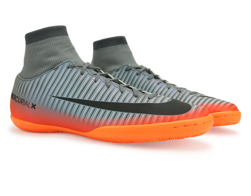 Nike Men's MercurialX Victory VI CR7 Dynamic Fit Indoor Soccer Shoes Cool Wolf GreyGrey/Metallic Hematite