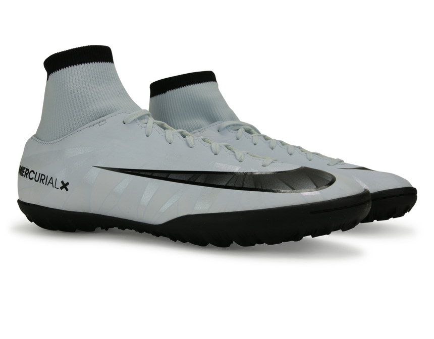 Nike Men's Mercurial Victory VI CR7 DF Turf Soccer Shoes Blue Tint/Black/White