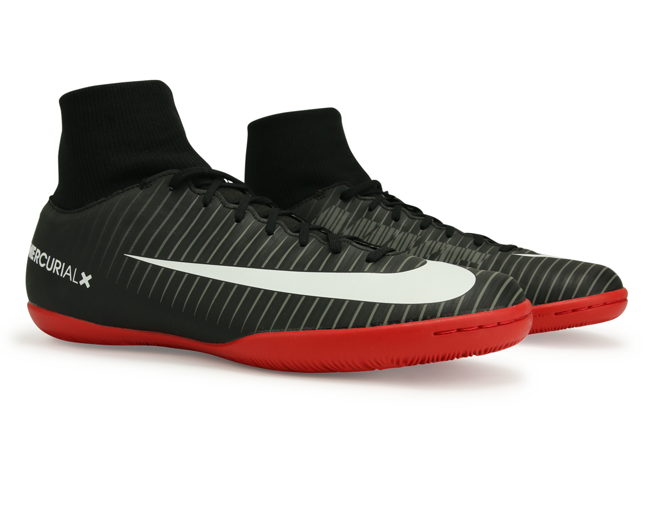 Nike Men's MercurialX Victory VI Dynamic Fit Indoor Soccer Shoes Black/White/Dark Grey