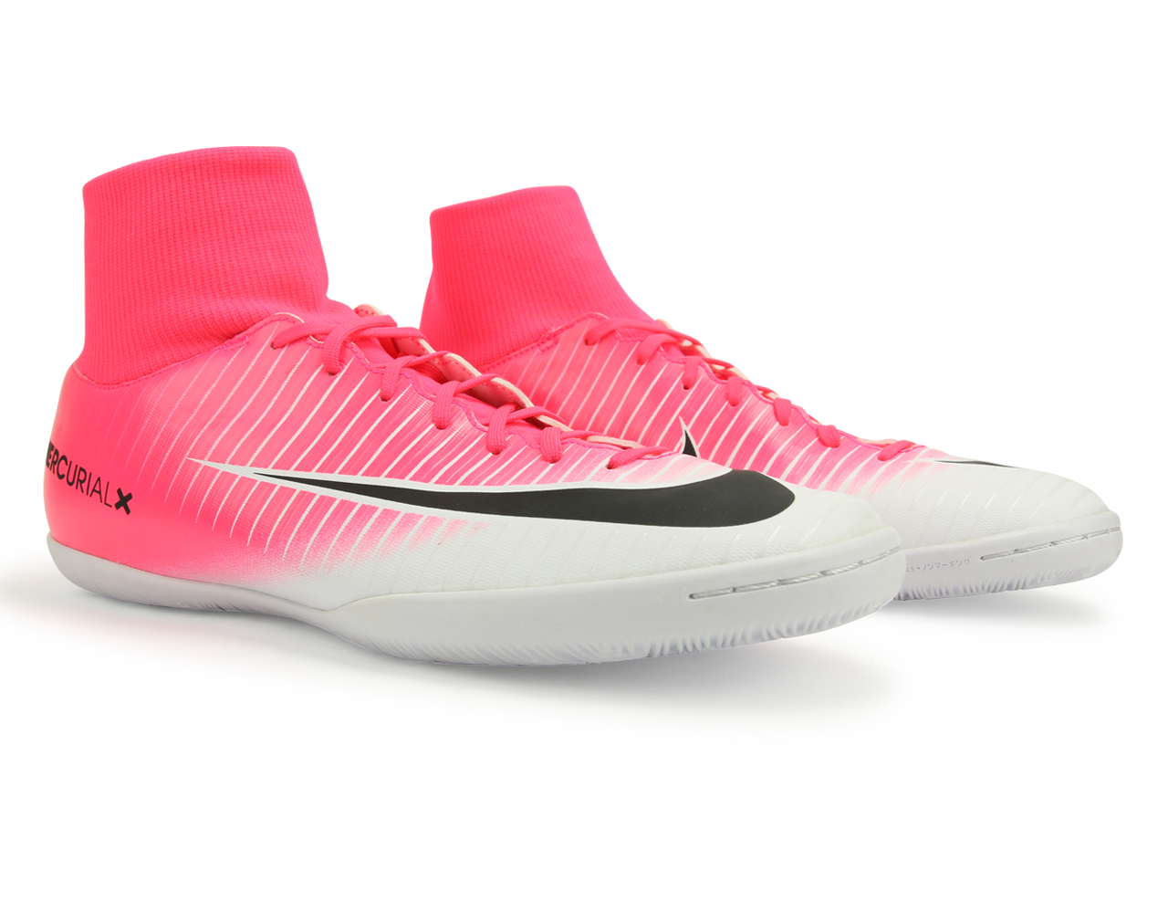 Nike Men's MercurialX Victory VI Dynamic Fit Indoor Soccer Shoes Racer Pink/Black/White