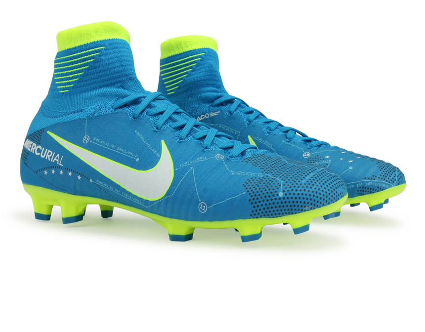 Nike Kids Mercurial Superfly DF Neymar Jr FG Blue Orbit/White