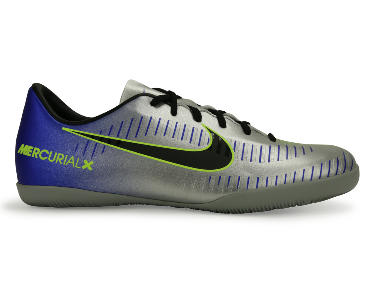 Nike Kids MercurialX Victory 6 Neymar Jr Indoor Soccer Shoes Racer Blue/Black/Chrome/Volt