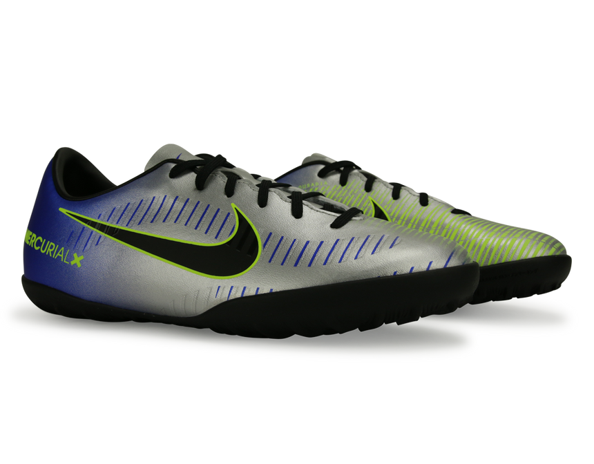 Nike Kids MercurialX Victory 6 Neymar Jr Turf Soccer Shoes Racer Blue/Black/Chrome/Volt