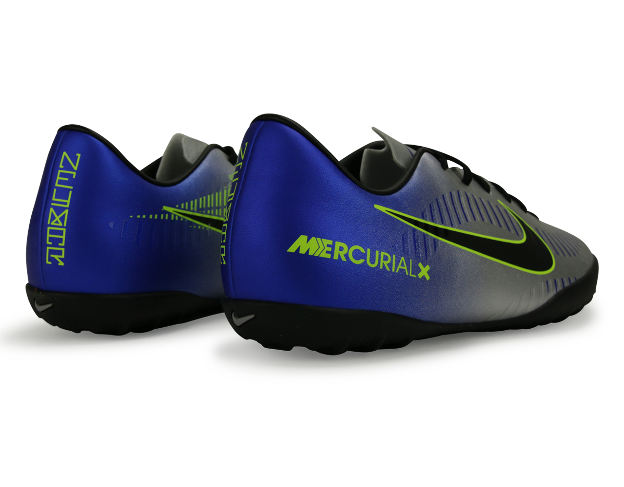 Nike Kids MercurialX Victory 6 Neymar Jr Turf Soccer Shoes Racer Blue/Black/Chrome/Volt