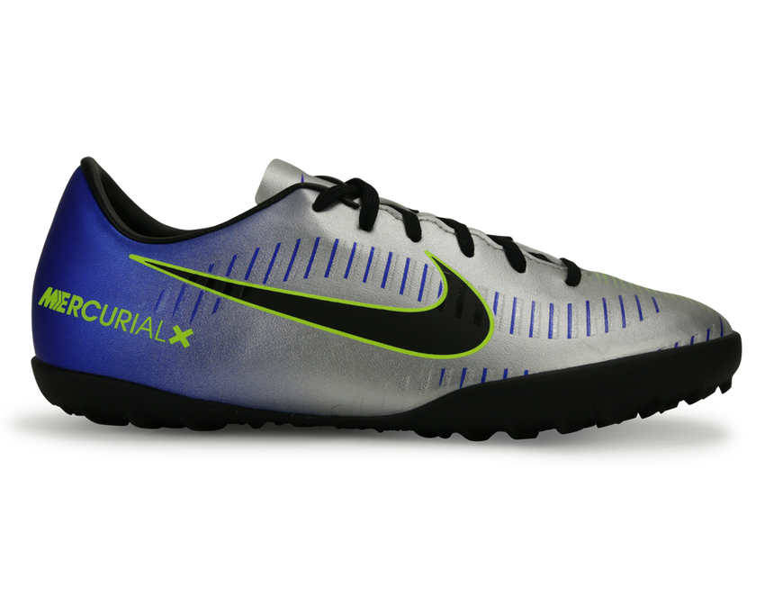 Nike Kids MercurialX Victory 6 Neymar Jr Turf Soccer Shoes Racer Blue/Black/Chrome/Volt