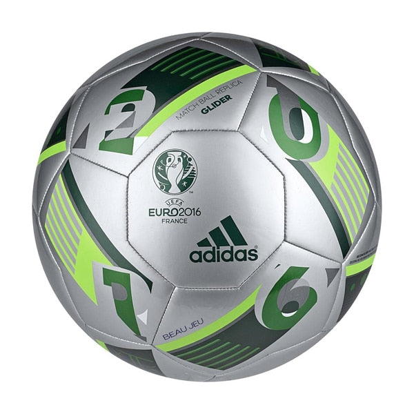 adidas Euro16 Glider Ball Silver Metalic/Solar Green