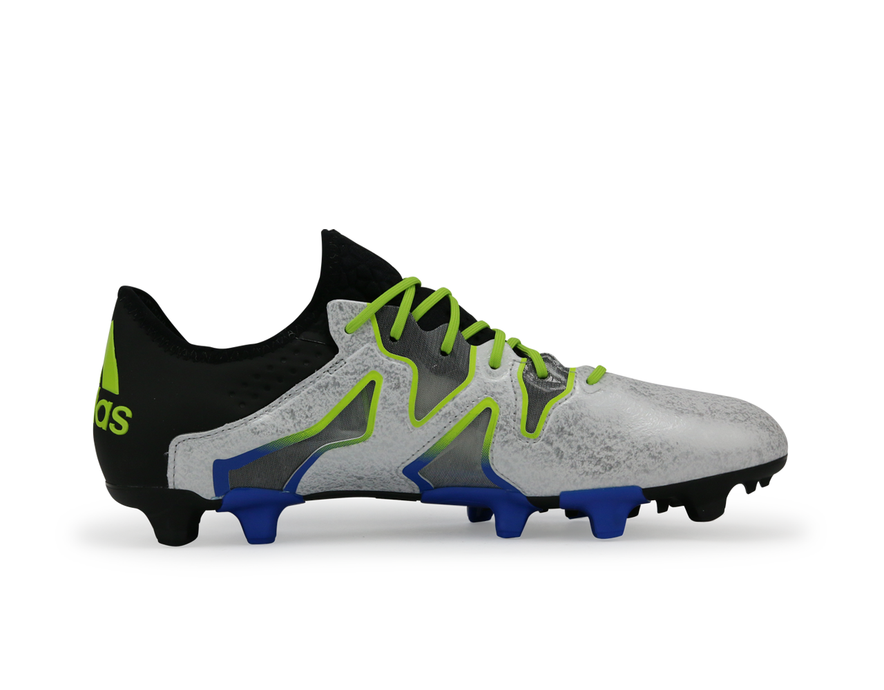 adidas Men's X 15 + SL FG/AG White/Core Black/Solar Slime
