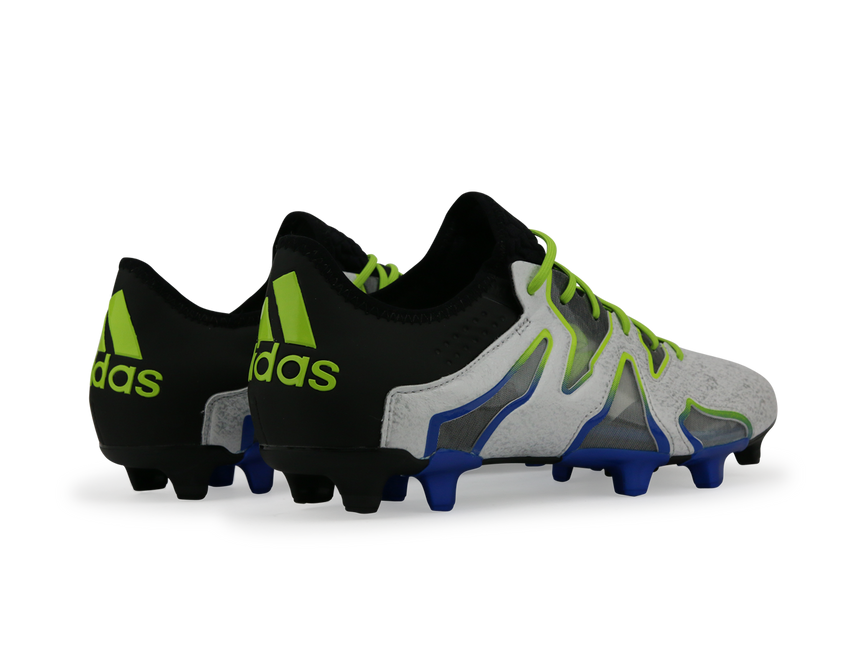 adidas Men's X 15 + SL FG/AG White/Core Black/Solar Slime