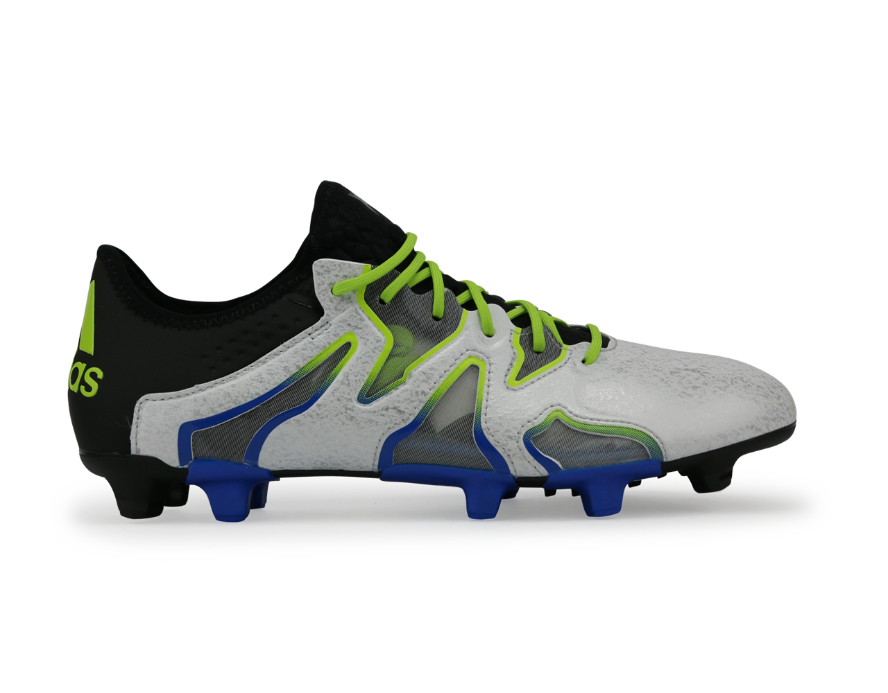 adidas Men's X 15 + SL FG/AG White/Core Black/Solar Slime