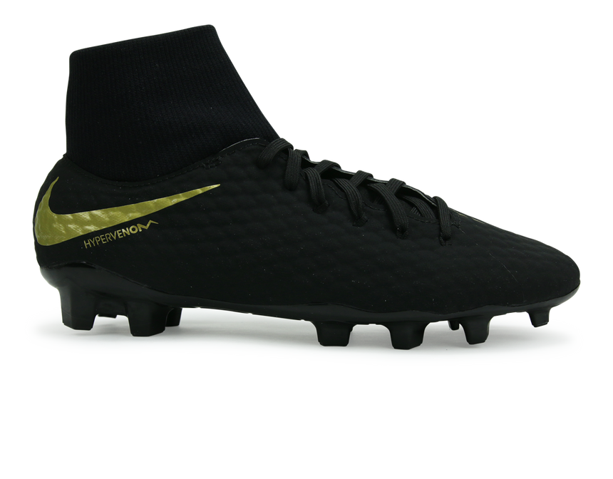 Nike Men's Hypervenom Phantom 3 Academy DF FG Black/Metalic Vivid Gold