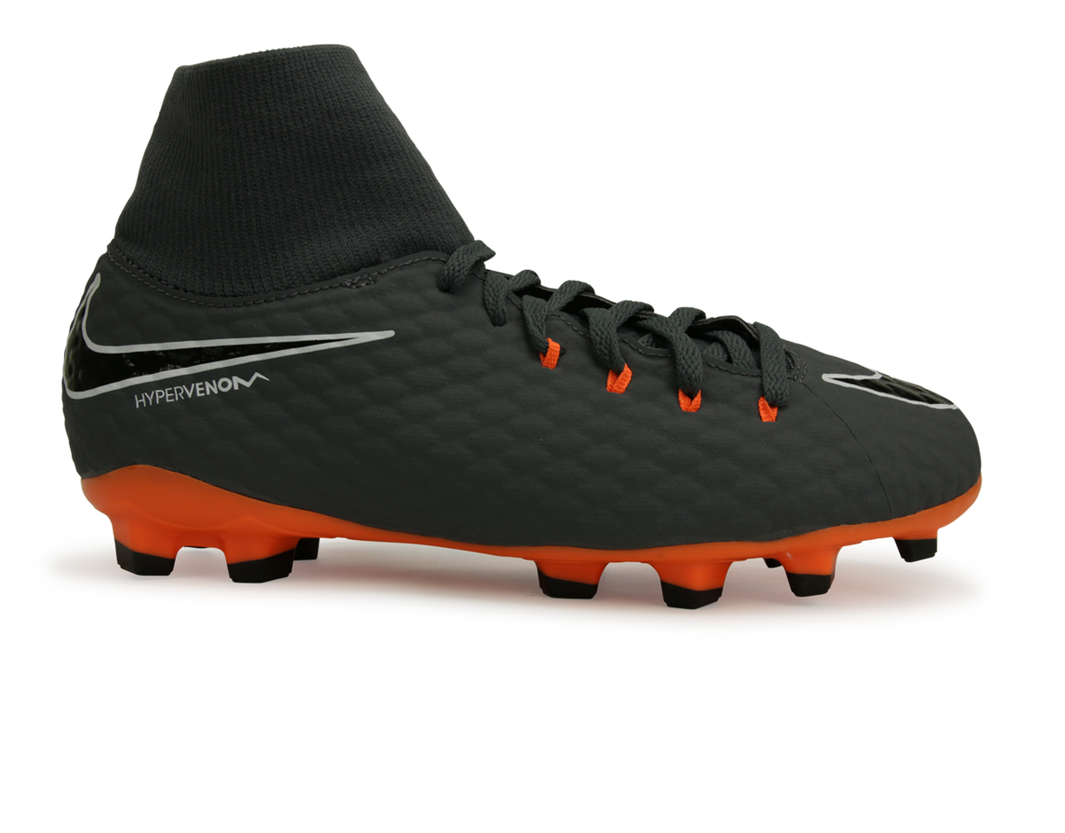 revolución Plano estilo Nike Kids Hypervenom 3 Academy DF FG Dark Grey/Total Orange/White – Azteca  Soccer