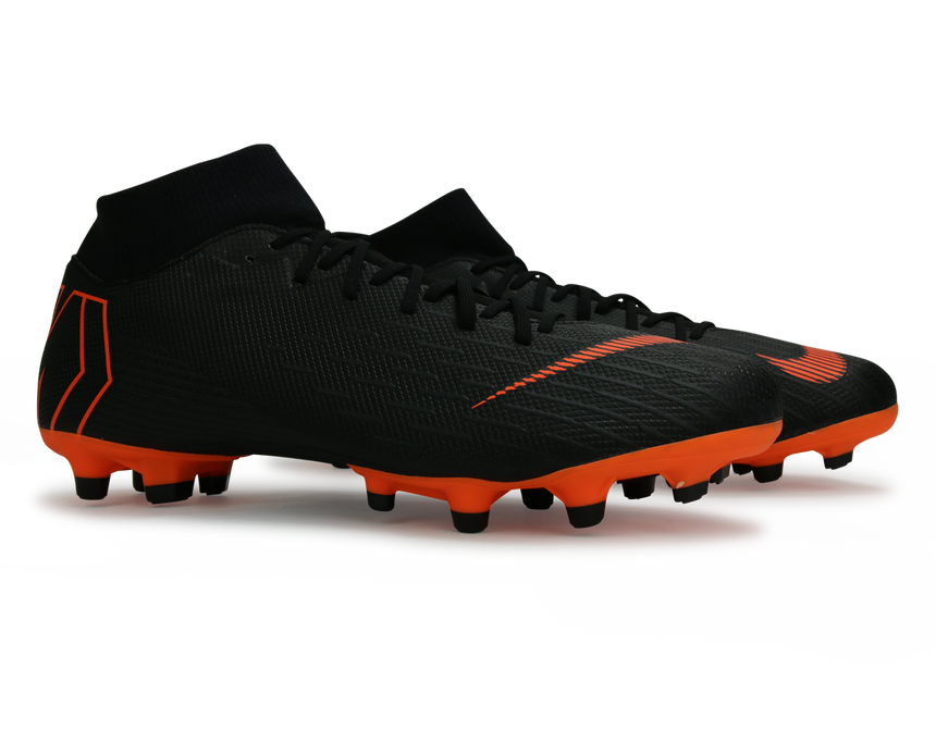 Nike Men's Mercurial Superfly VI Academy FG/MG Black/Total Orange