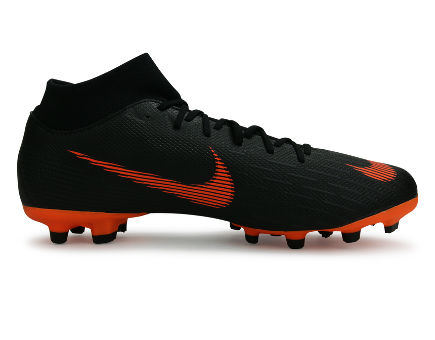 Nike Men's Mercurial Superfly VI Academy FG/MG Black/Total Orange