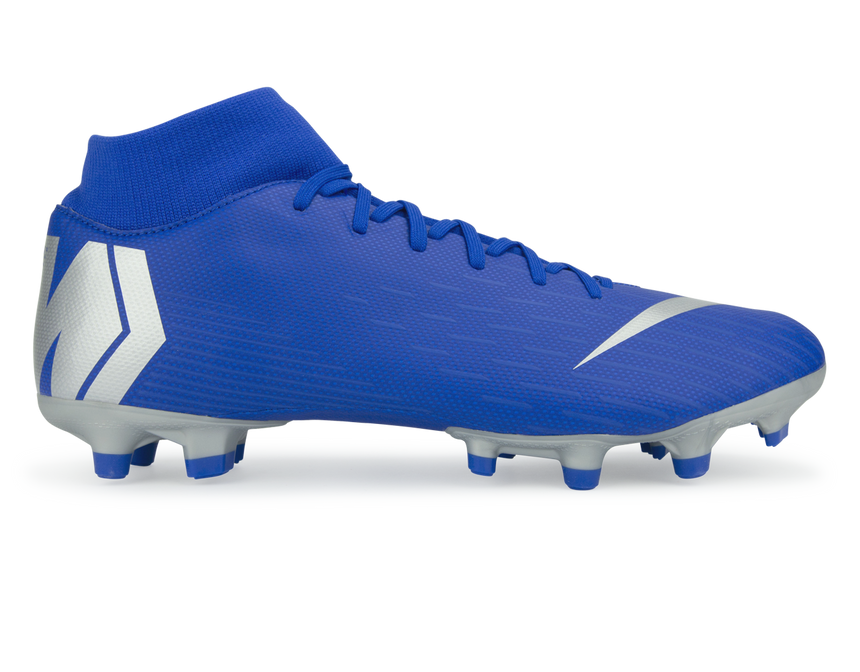 Nike Men's Mercurial Superfly 6 Academy FG Racer Blue/Metallic Silver