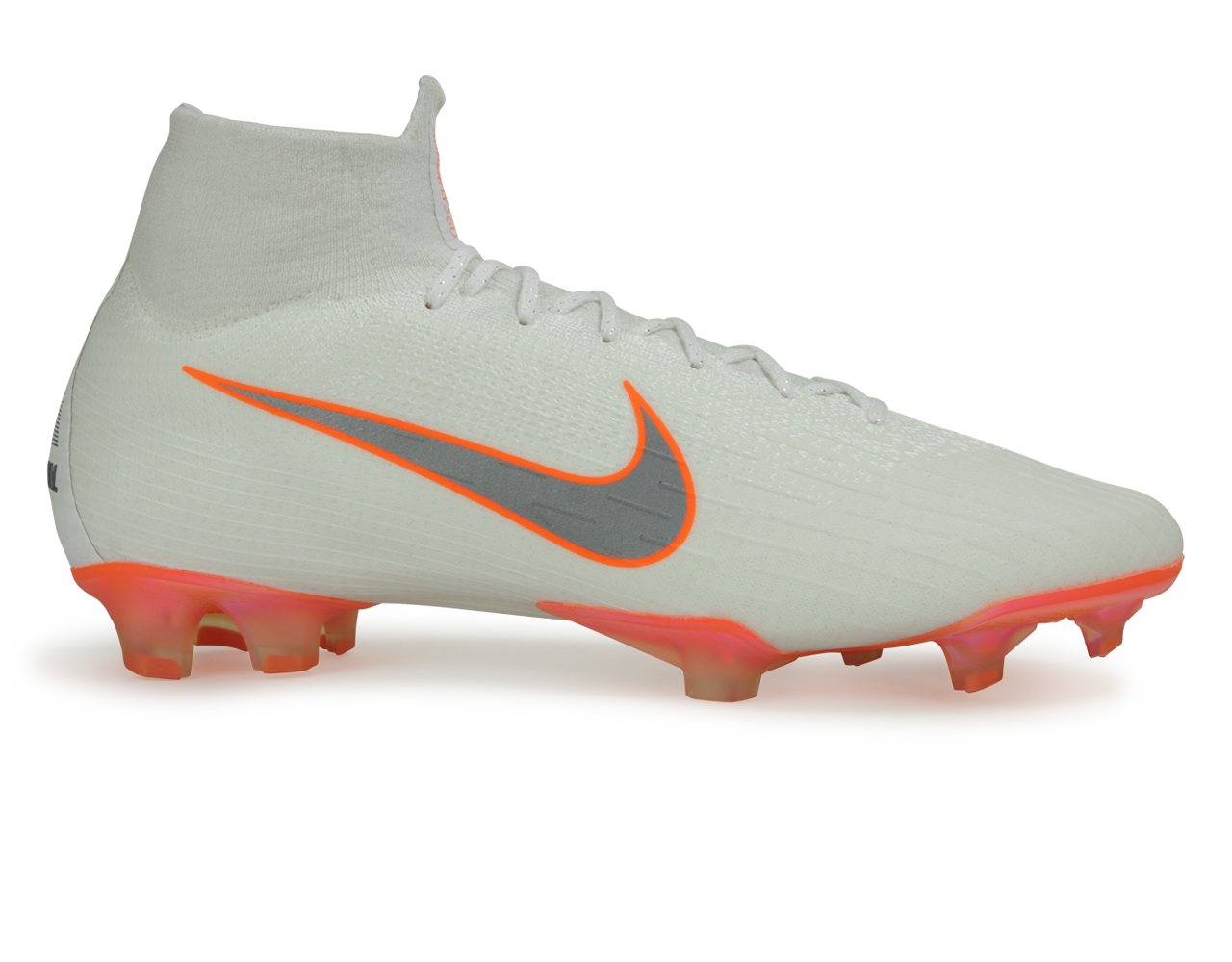 Nike Men's Mercurial Superfly 6 Elite FG White/Metalic Cool Grey/Total Orange