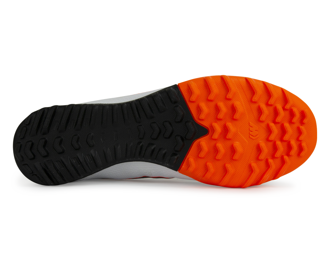 Nike Men's Mercurial SuperflyX 6 Academy Turf Soccer Shoes White/Metalic Cool Grey/Total Orange