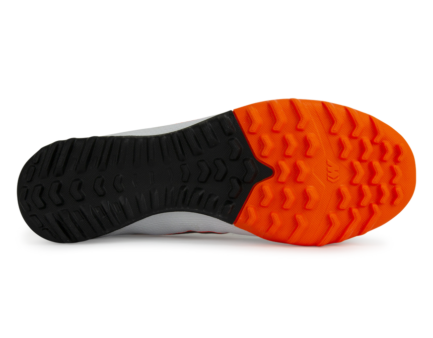 Nike Men's Mercurial SuperflyX 6 Academy Turf Soccer Shoes White/Metalic Cool Grey/Total Orange