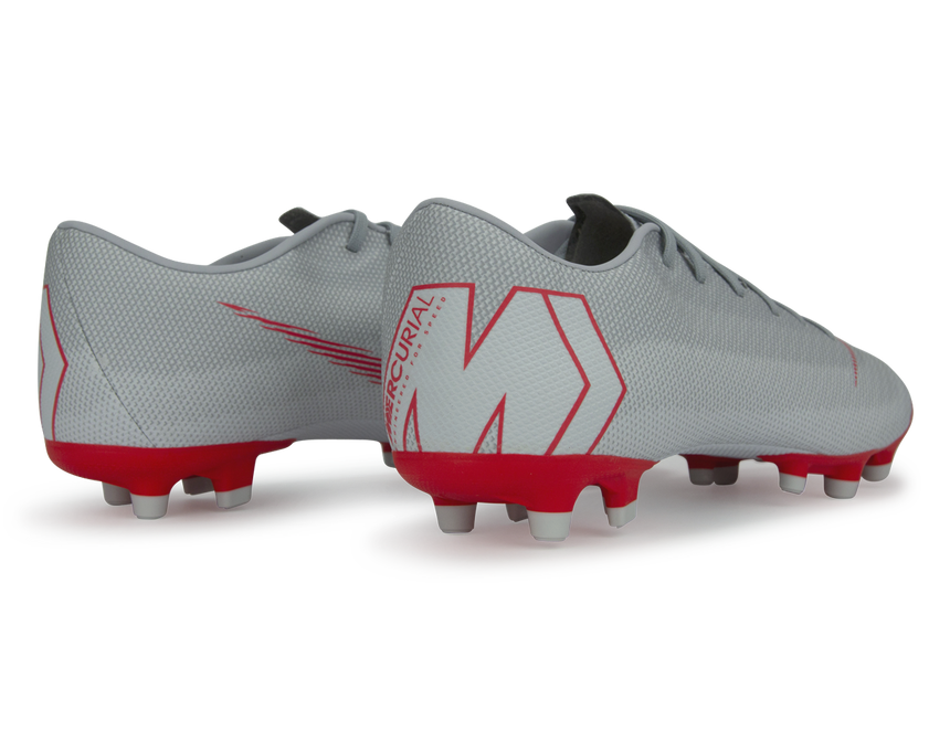 Nike Men's Mercurial Vapor 12 Academy FG Wolf Grey/Light Crimson