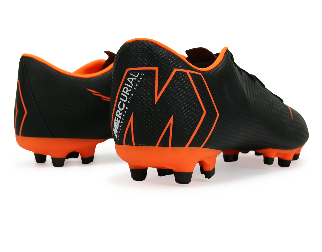 Nike Men's Mercurial Vapor 12 Academy FG/MG Black/Total Orange/White