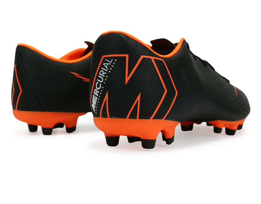 Nike Men's Mercurial Vapor 12 Academy FG/MG Black/Total Orange/White