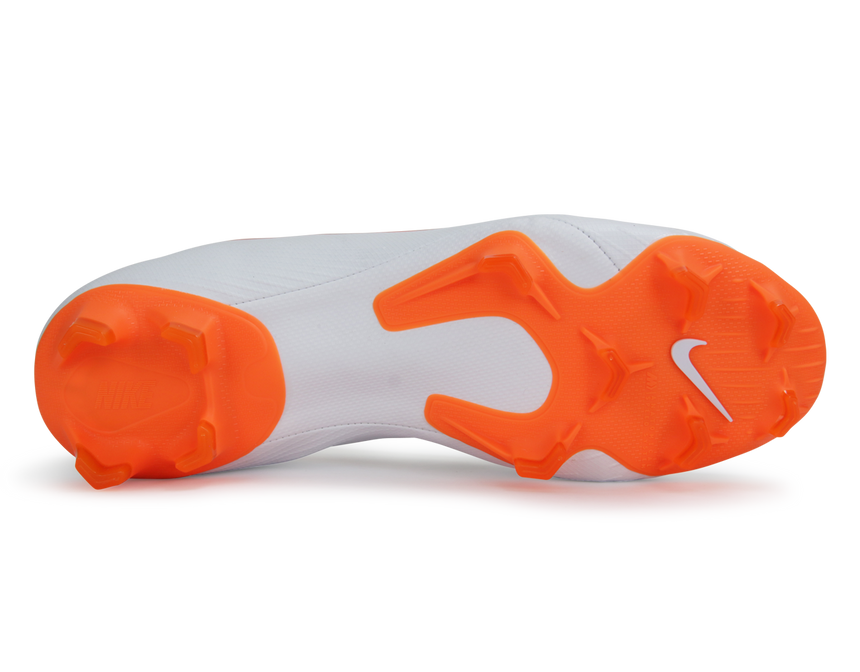 Nike Men's Mercurial Vapor 12 Pro FG White/Metalic Cool Grey/Total Orange