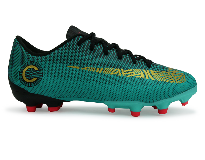 Nike Kids Mercurial Vapor 12 Academy GS CR7 FG/MG Clear Jade/Black/Hyper Turquoise