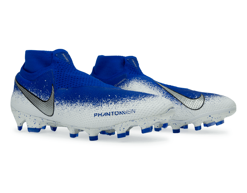Nike Men's Phantom VSN Elite DF FG Racer Blue/Chrome/White