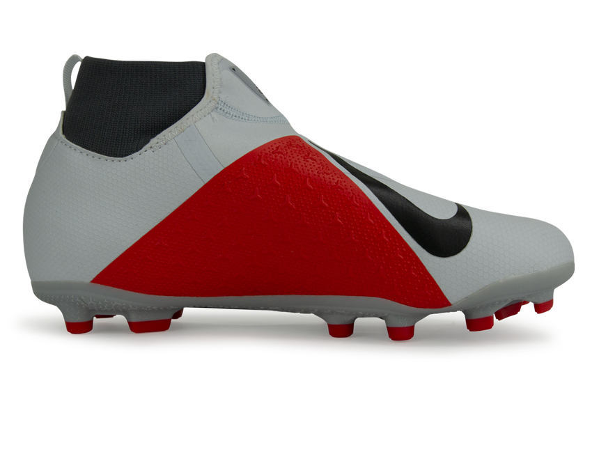 Nike Kids PhantomVSN Academy DF FG/MG Pure Platinum Black/Light Crimson/Dark Grey