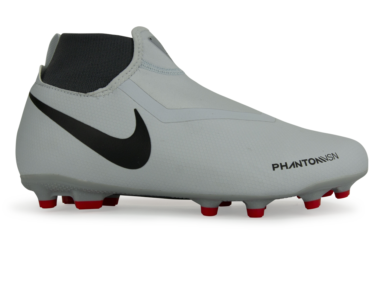 Nike Kids PhantomVSN Academy DF FG/MG Pure Platinum Black/Light Crimson/Dark Grey