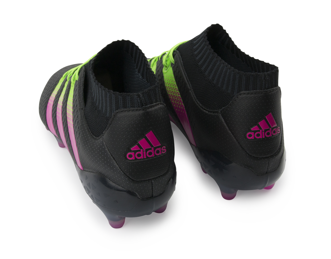 adidas Men's ACE 16.1 PrimeKnit FG/AG Black/Shock Pink/Solar Green