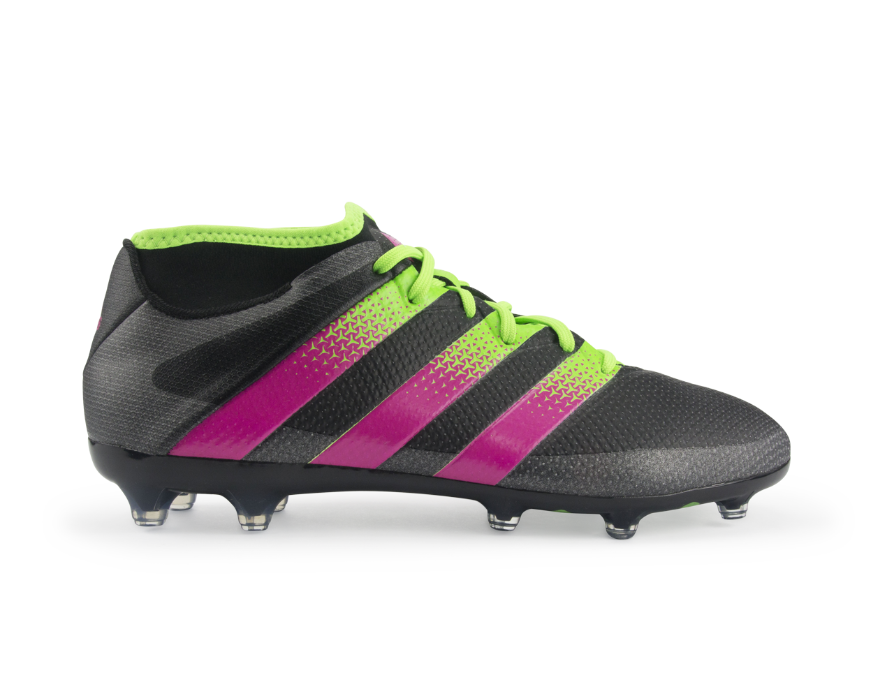 adidas Men's ACE 16.2 PrimeMesh FG/AG Black/Shock Pink/Solar Green