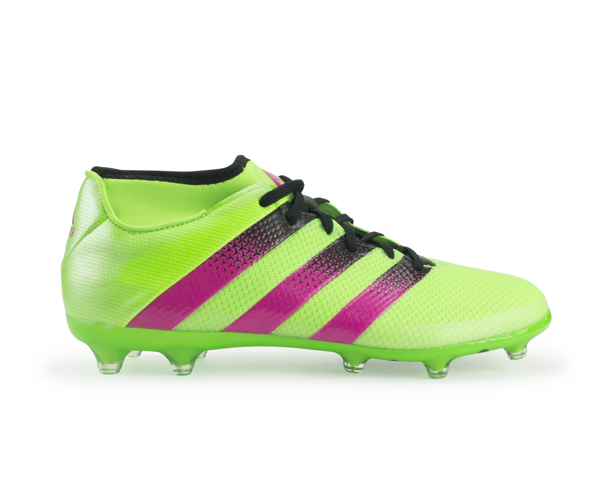 adidas Men's ACE 16.2 Primemesh FG/AG Solar Green/Shock Pink/Black Azteca Soccer