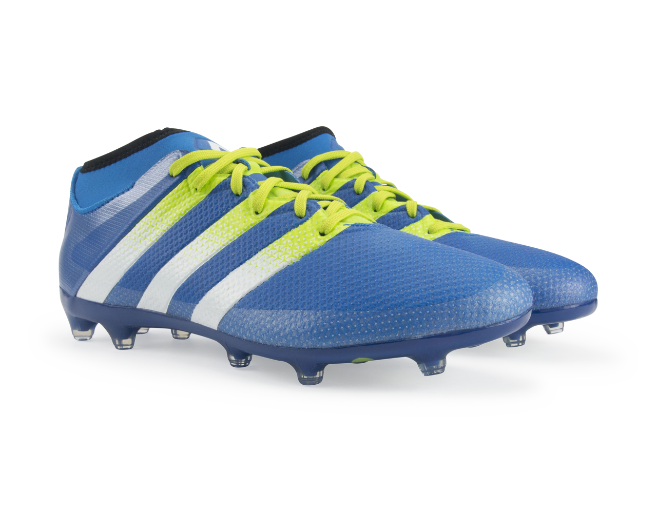 adidas Men's ACE 16.2 Primemesh FG/AG Blue/White/Solar Slime