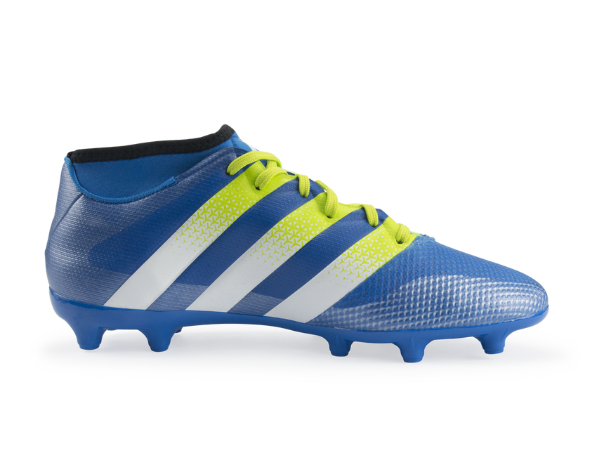 adidas Men's ACE 16.3 Primemesh FG/AG Blue/White/Solar Slime