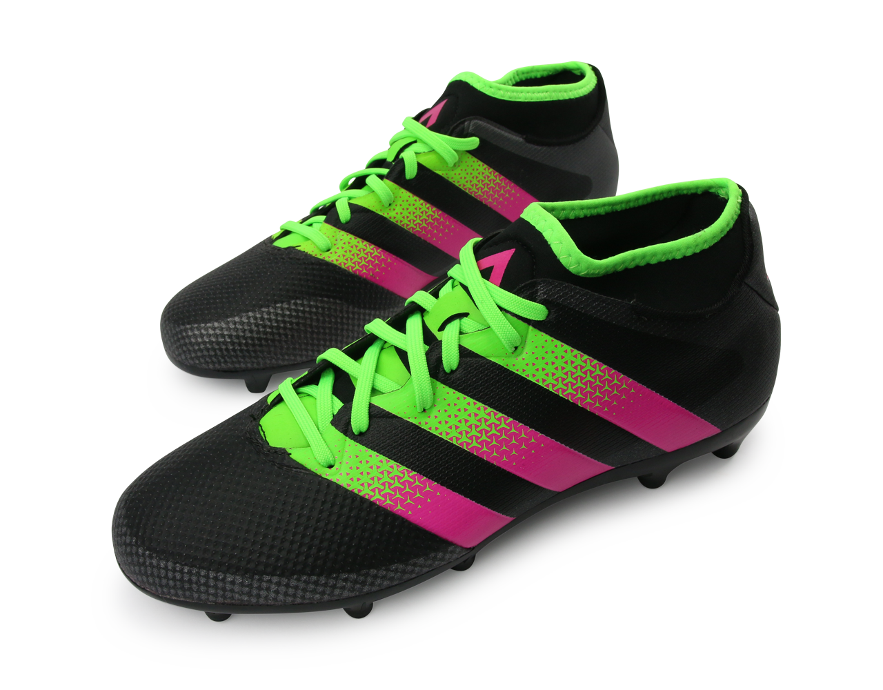 adidas Men's ACE 16.3 Primemesh FG/AG Black/Solar Green/Shock Pink