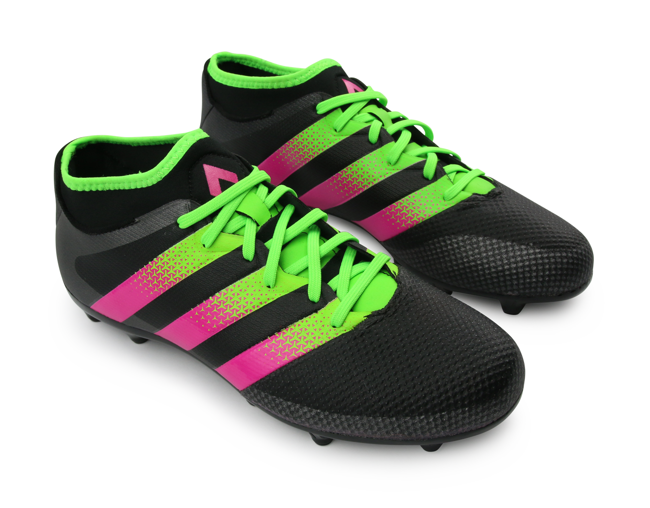 adidas Men's ACE 16.3 Primemesh FG/AG Black/Solar Green/Shock Pink