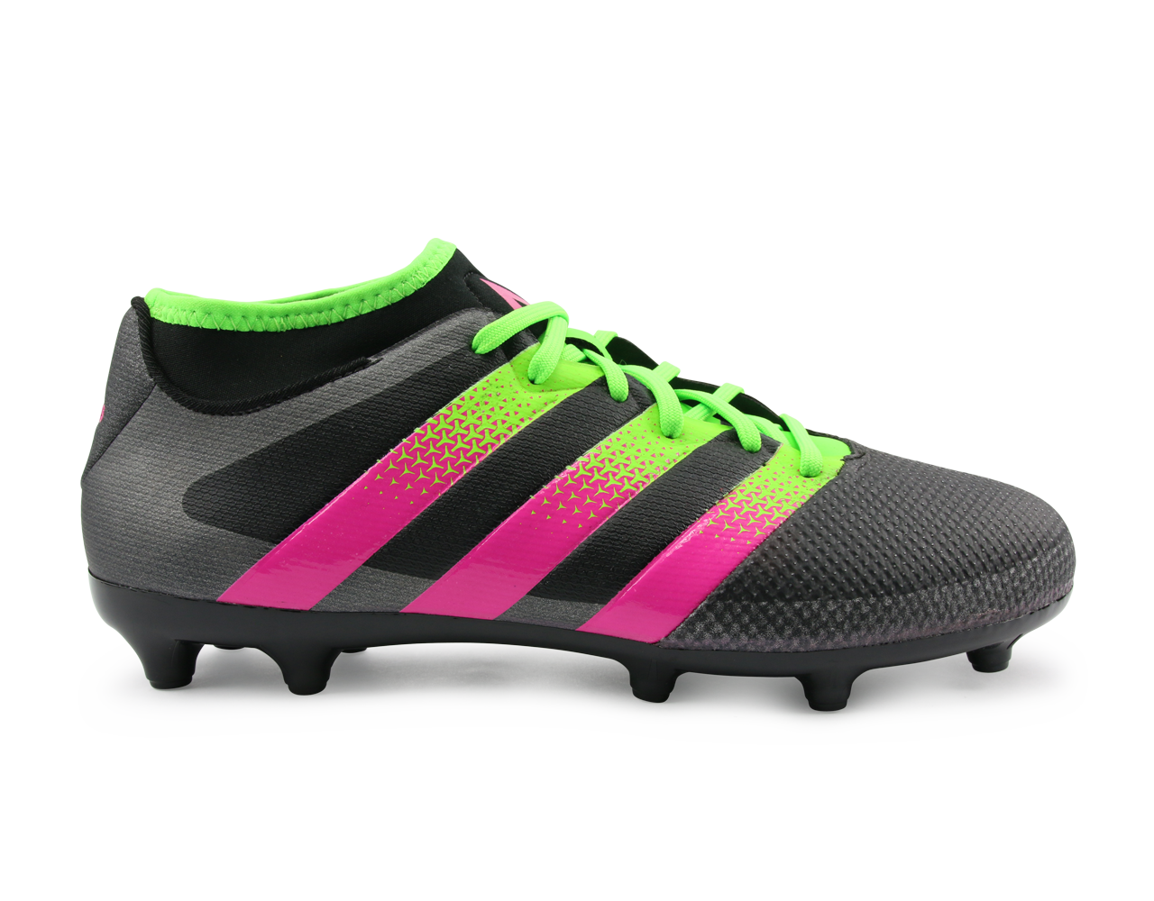 adidas Men's ACE 16.3 Primemesh FG/AG Black/Solar Green/Shock Pink
