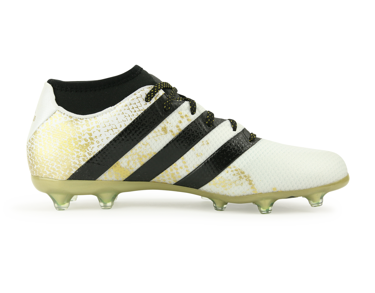 adidas Men's ACE 16.2 Primemesh FG/AG White/Core Black/Gold Metalic