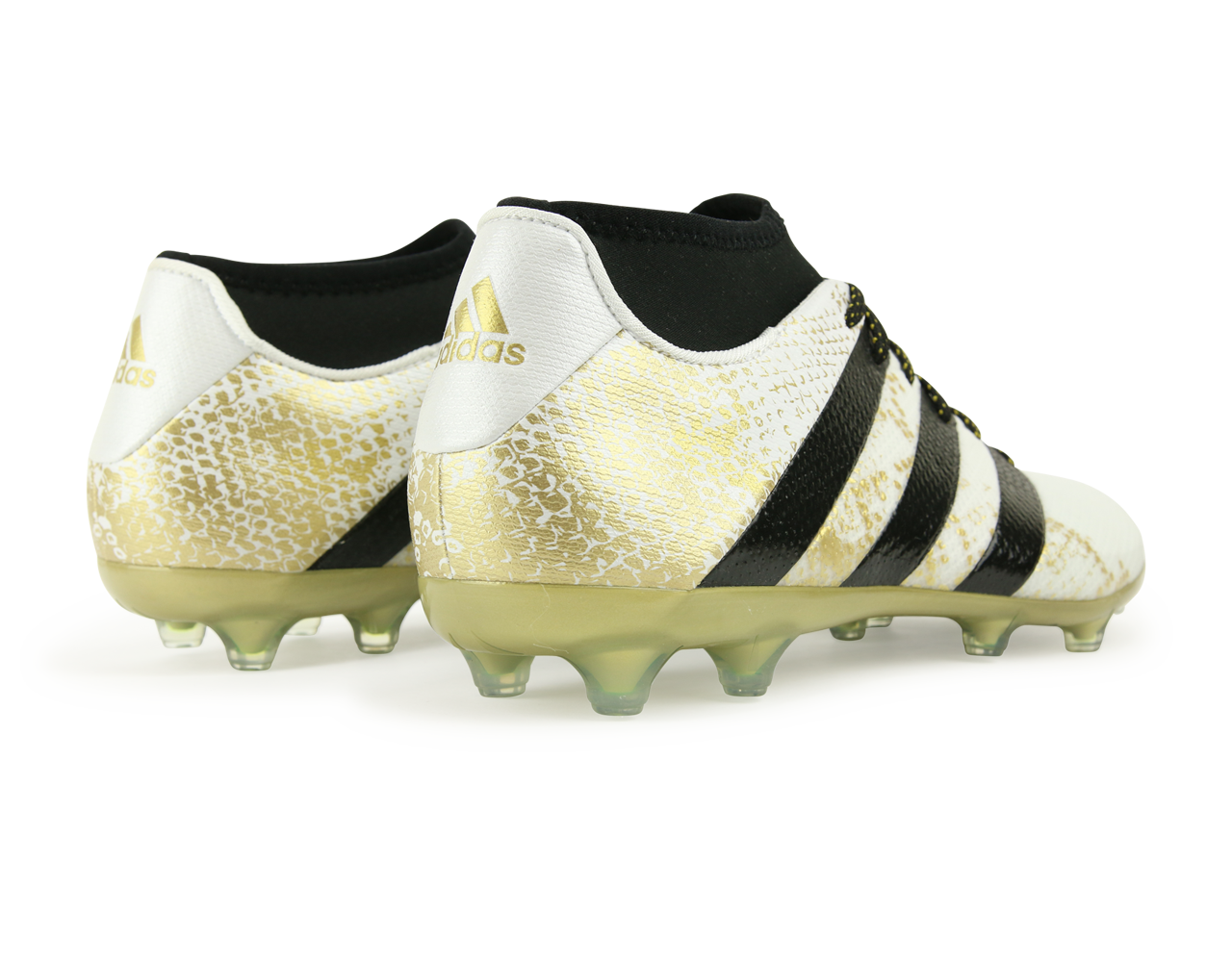 adidas Men's ACE 16.2 Primemesh FG/AG White/Core Black/Gold Metalic