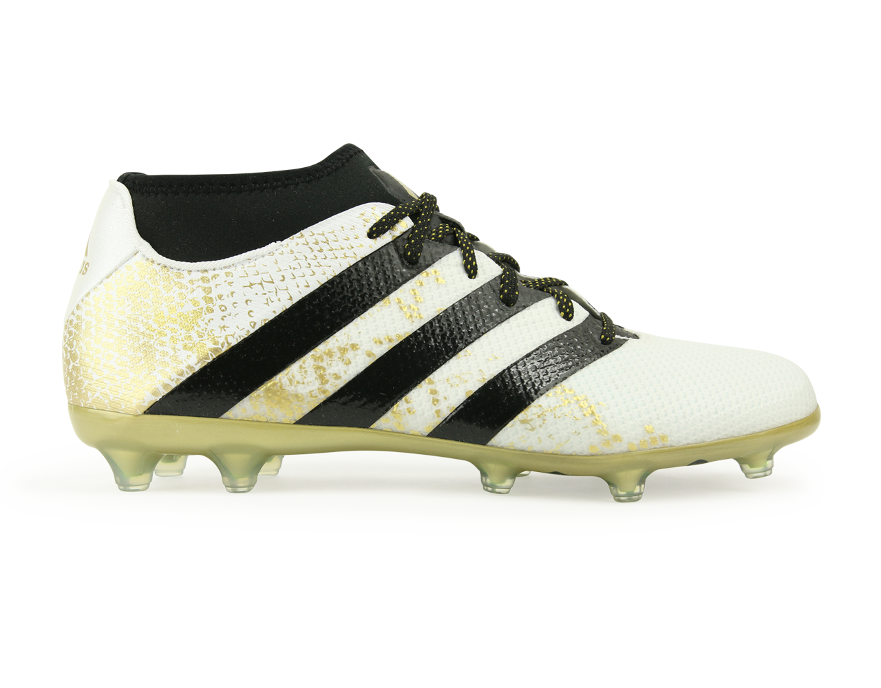 adidas Men's ACE 16.2 Primemesh FG/AG White/Core Black/Gold Metalic