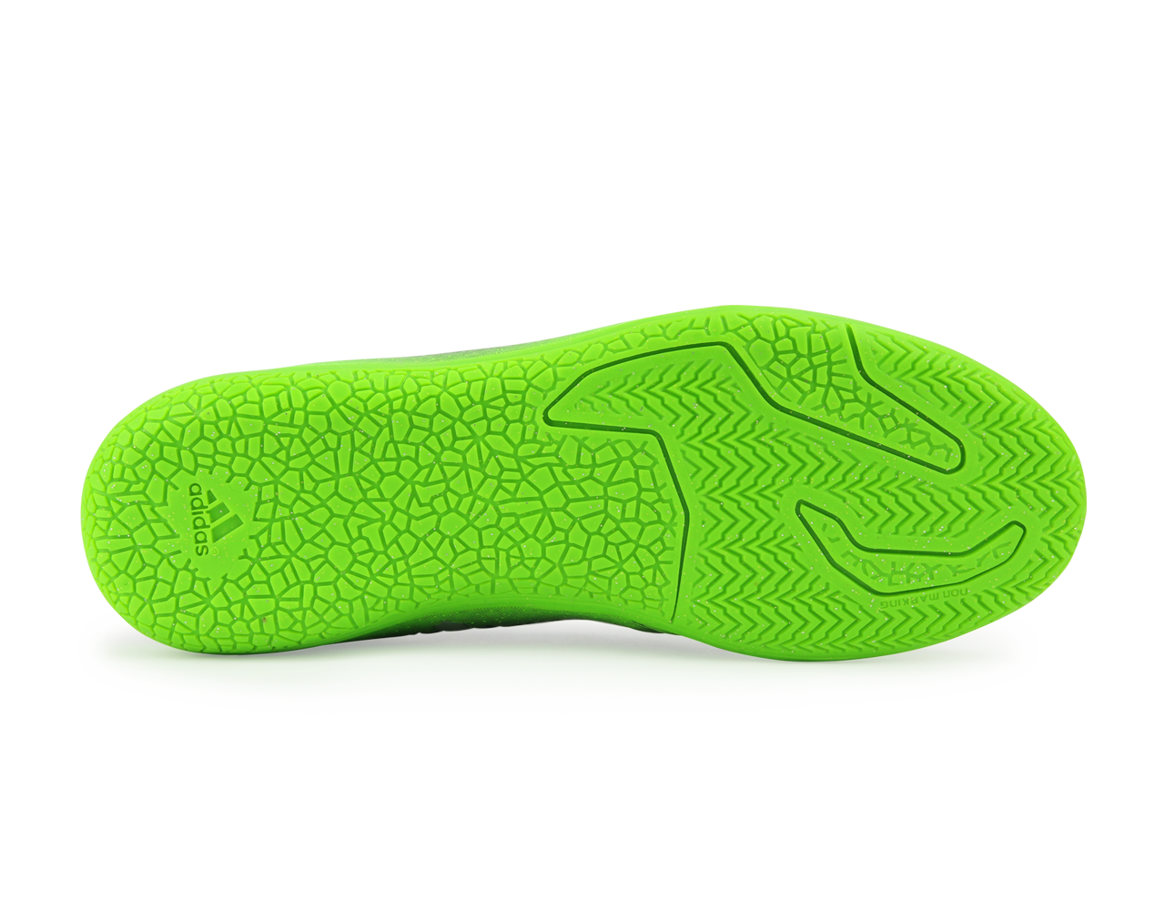 adidas Kids Messi 16.3 Indoor Soccer Shoes Dark Grey/Silver Metalic/Solar Green