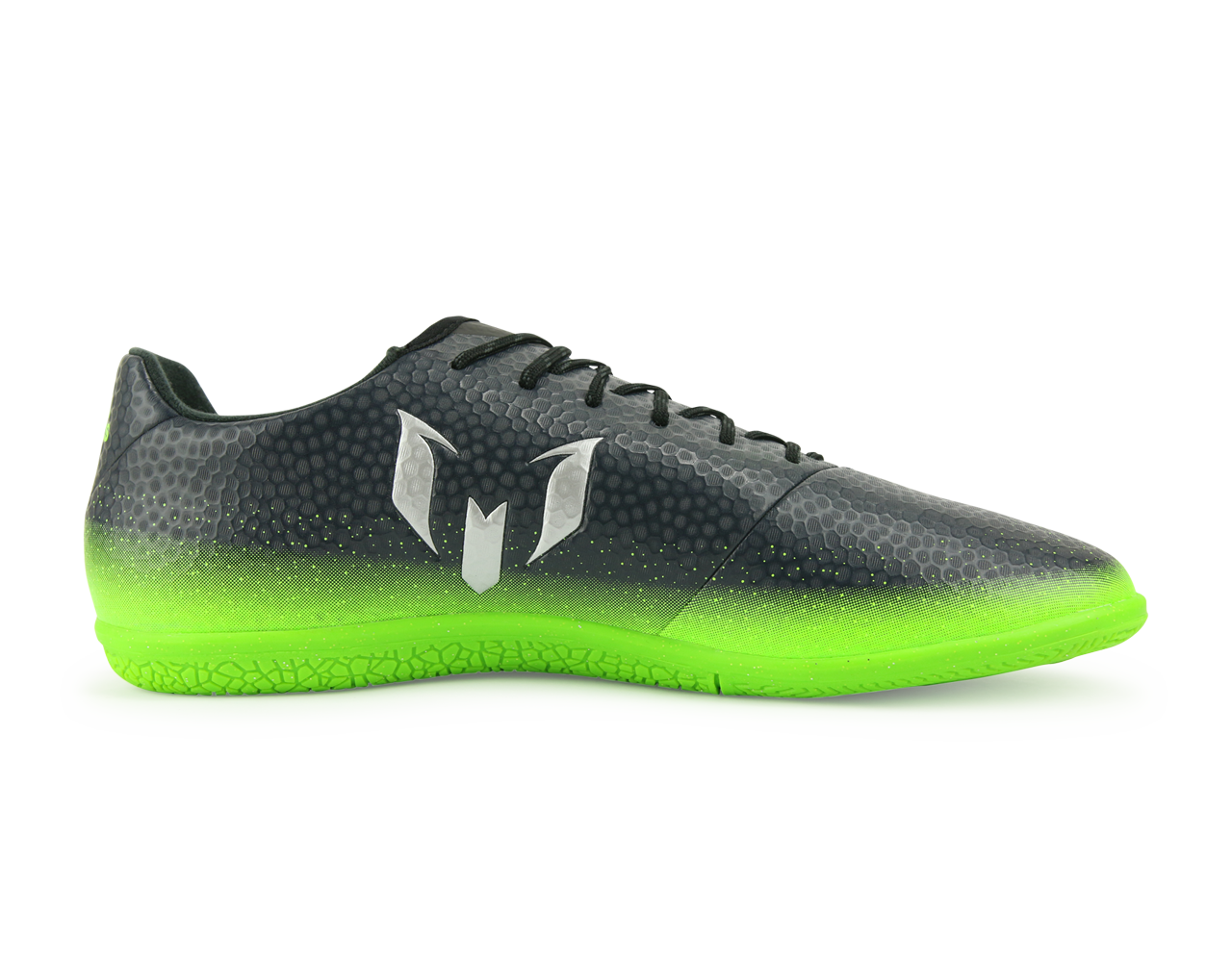 adidas Men's Messi 16.3 Indoor Soccer Shoes Dark Grey/Silver Metalic/Solar Green