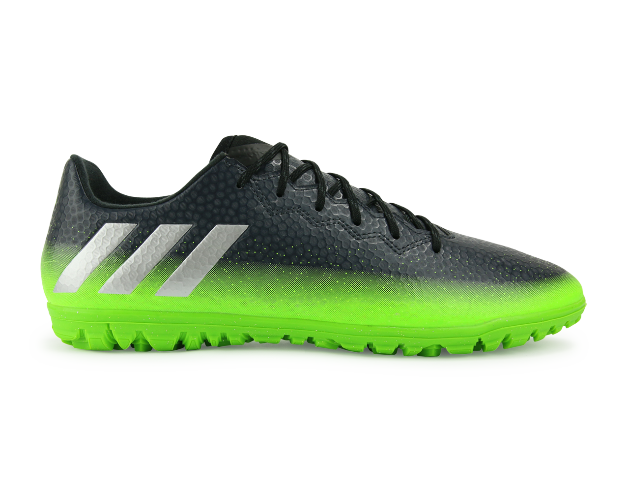 adidas Men's Messi 16.3 Turf Soccer Shoes Dark Grey/Silver Metalic/Solar Green