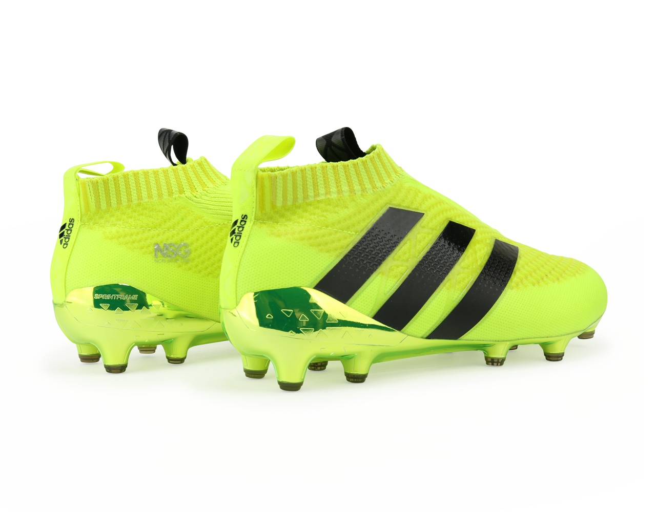 adidas Men's ACE 16+ PURECONTROL PrimeKnit FG Solar Yellow/Core Black/Silver Metallic