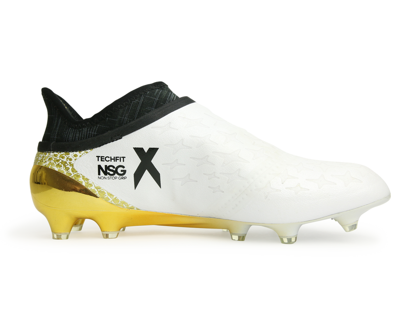 adidas Men's X 16+ PURECHAOS FG White/Core Black/Gold Metalic