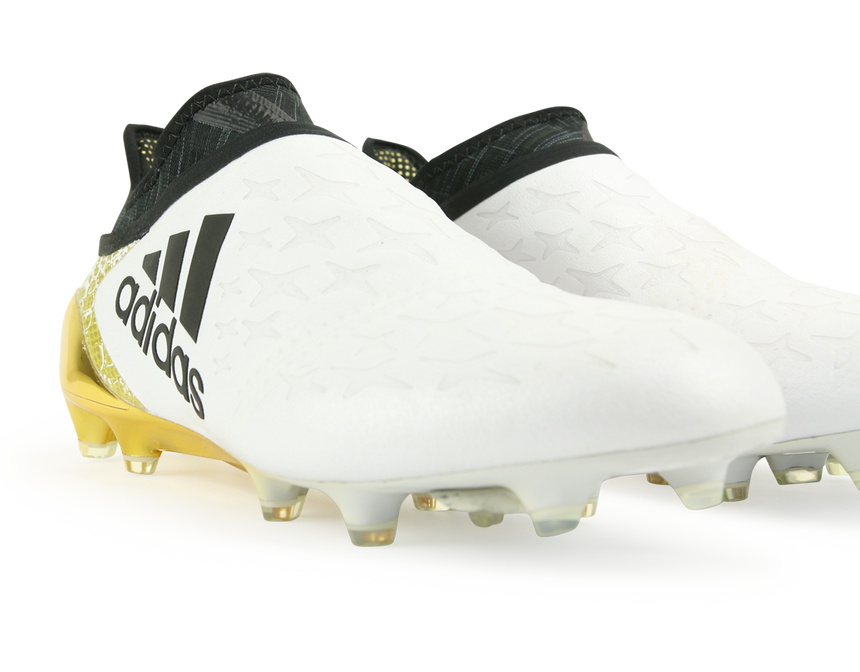 adidas Men's X 16+ PURECHAOS FG White/Core Black/Gold Metalic